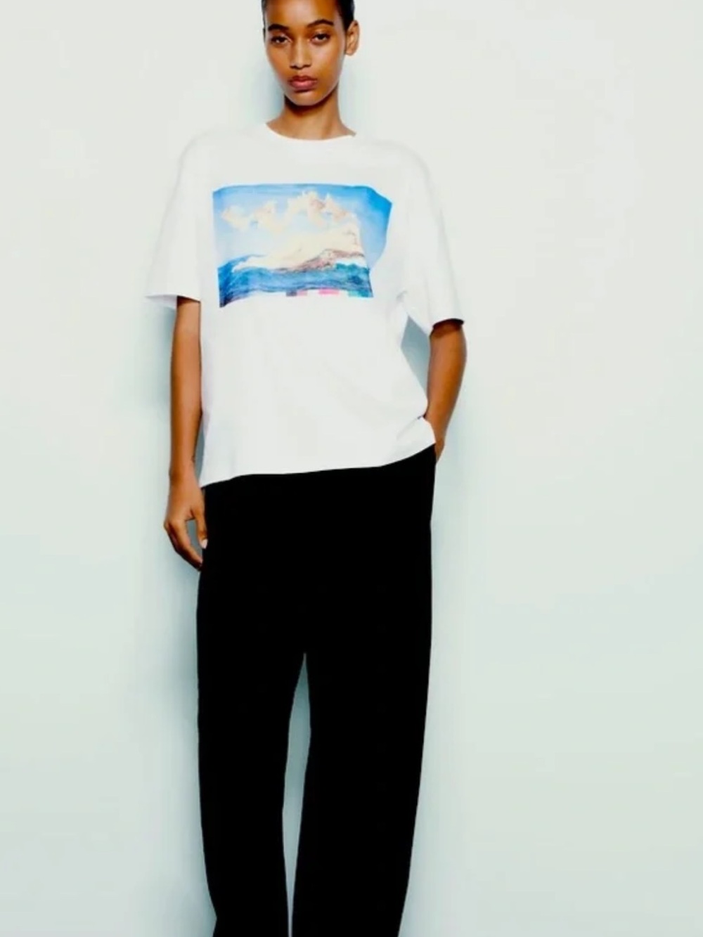 Zara Alexandre Cabanel “Birth of Venus”Graphic Art Print Oversized Tee, M - Picture 3 of 8